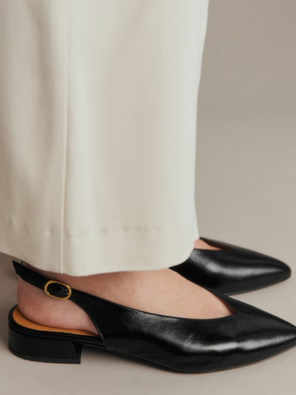 NWB SEZANE LOW BALLERINAS VINTAGE BLACK